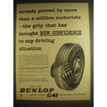 1963 Dunlop C41 Tire Ad - already proved by more than a million motorists