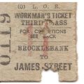 Liverpool Overhead Railway Edmondson Ticket - B...