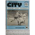 1974 programme Manchester City v. West Ham, 20/4