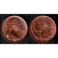 Australia Two Cent 1967 Used Coin Frilled neck-...