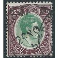 Ceylon 1938 SG397 5 Rupees Green & Purple Fine ...