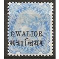 Gwalior (ICS) 1903 SG43 2a6p Ultramarine Mounte...
