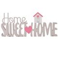 Home Sweet Home Mantel Plaque 13 CM White & Pin...