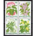 Marshall Islands 398b MNH Flowers block Nature ...