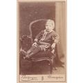 VICT. CDV PHOTO -YOUNG BOY ON CHAIR. SHORT TROU...