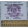 1987 ticket Halifax v. Wigan, Isle of Man Chari...