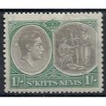 St Kitts-Nevis 1938 SG75 1/- Black & Green Perf...