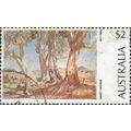 AUSTRALIA, TREES, Red Gum Trees by Hans Heysen,...