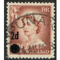 New Zealand 1958 Surcharge 2d on 1 ½d Brown Lak...