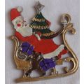 Santa Claus on a slide miniature