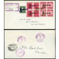 Bad Axe Fancy Cancel on New York Cover Extremel...