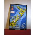 MAP OF NEW ZEALAND used postcard =