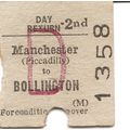 B.R.B. Edmondson Ticket - Manchester Piccadilly...