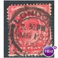 GB stamps 1902-10 KEV11 - 1d SG219 London 85