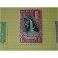 St Lucia 1936 1½d Black & Scarlet Mounted Mint ...