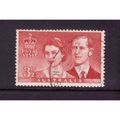 AUSTRALIA 1954 SG 272 3 1/2d SCARLET ROYAL VISI...