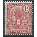 St Vincent 1909 SG103 1d Carmine Mounted Mint..