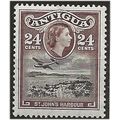Antigua 1953 SG129 24c Black & Chocolate Mounte...