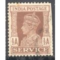 India 1939 - SG O144 - KGV1 ½a brown (Service) ...