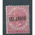 malaysia stamps selangor sg 33 no gum unused sg 33