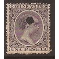 1890s- Spain, King Alfonso XII, Used Hole Punch...