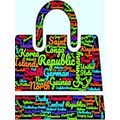 World Countries Suitcase Themed Creative Blank ...