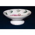 Lefton pink rose mini compote pedestal dish vin...