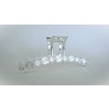 Long silver metal circles hair claw clip for me...