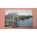 1907 fr Postcard -Boat House @ Hanley Park Lake...