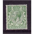 GREAT BRITAIN 1924 GEORGE V SG 418 1/2d GREEN U...