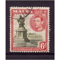 MALTA 1938 SG 225 6d OLIVE GREEN AND SCARLET FI...