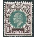 Natal 1902 SG135 6d Green & Brown-Purple Mounte...