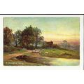 Wiltshire WOODFORD VALLEY Art Postcard by Hilde...