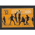 MEXICO 1968 OLYMPIC GAMES 2p VOLLEY BALL ORANGE...