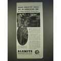 1940 Alemite Lubrication Power Guns Ad - Saves 50%