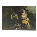 EQUESTRIAN PORTRAIT, painting by REMBRANDT unus...