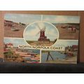 NORTH NORFOLK COAST.. used postcard multi-view ...