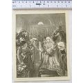 Vintage engraving: Edward presenting his infant...