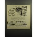 1952 British Railways Ad - Plan your British holiday around these famous trains