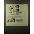 1953 American Express Travelers Cheques Ad - cartoon by The Berenstains