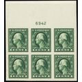 408, Mint NH Superb 1¢ Top Plate Block - Stuart...