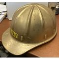 VINTAGE OIL COMPANY GOLD ALUMINUM METAL HARD HA...