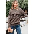 Light French Beige Western Geometric Patterned ...