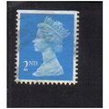 1989 GB DEFINITVE 2ND CLASS BRIGHT BLUE F/U SG ...
