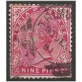 India 1883 SG86 9p Rose Fine Used ... ..