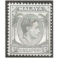 Singapore 1948 SG5 6c Grey Mounted Mint . .. .