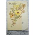 Vintage: pop-up birthday card - poppies & butte...