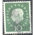 Germany 1959 - 10pf green - President Heuss - u...