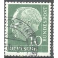Germany 1954 - 10pf green - President Heuss - used