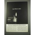1961 Ronson Varaflame Cigarette Lighter Advertisement